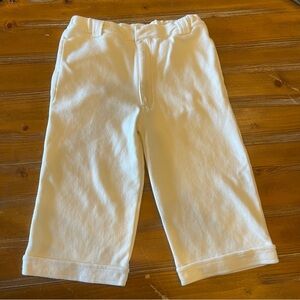 Kate Quinn Girls Creamy White Casual Kids Pants Organic Cotton 3T Cuffed